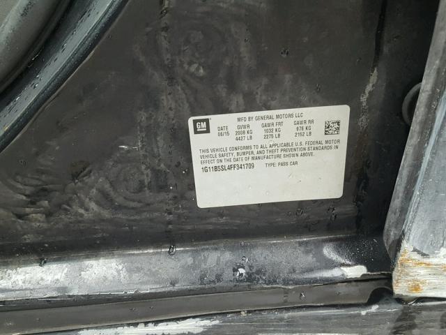 1G11B5SL4FF341709 - 2015 CHEVROLET MALIBU LS BLACK photo 10