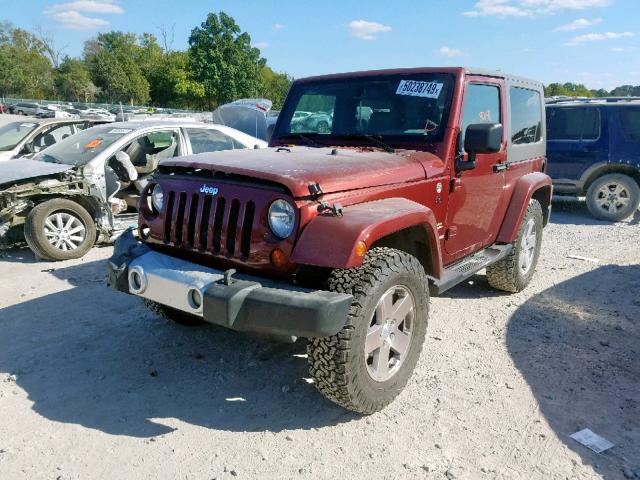 1J4FA54179L755451 - 2009 JEEP WRANGLER S MAROON photo 2