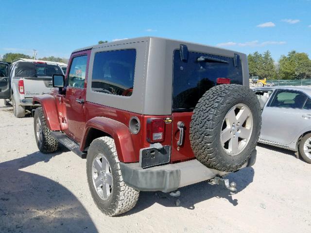 1J4FA54179L755451 - 2009 JEEP WRANGLER S MAROON photo 3