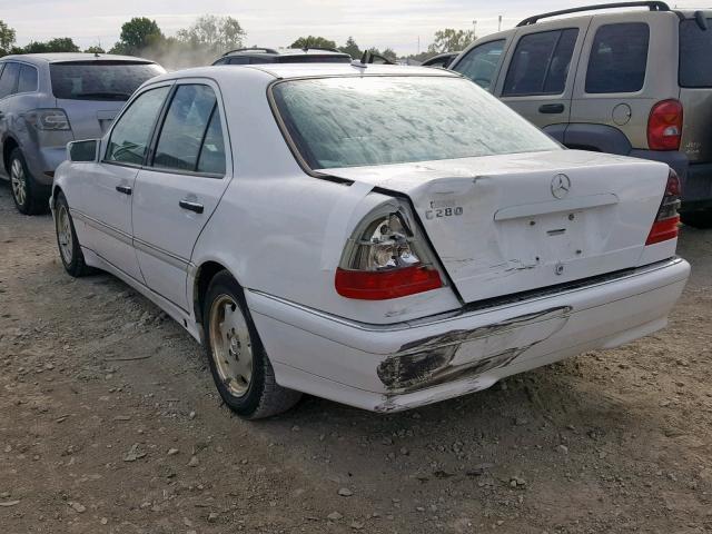 WDBHA29G2YA818913 - 2000 MERCEDES-BENZ C 280 WHITE photo 3