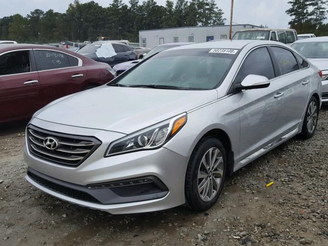 5NPE34AF7FH123409 - 2015 HYUNDAI SONATA SPO SILVER photo 2