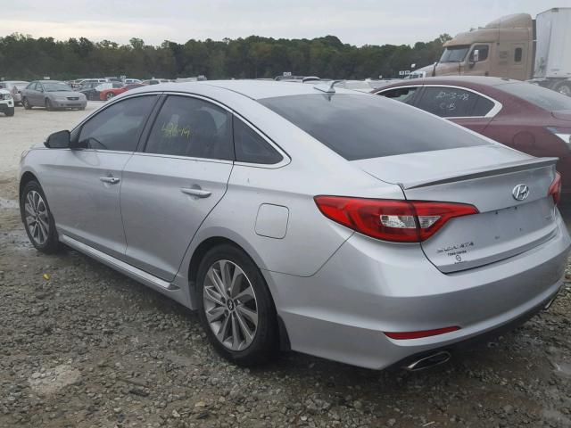 5NPE34AF7FH123409 - 2015 HYUNDAI SONATA SPO SILVER photo 3