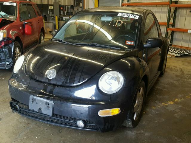 3VWCK21C01M438508 - 2001 VOLKSWAGEN NEW BEETLE BLACK photo 2