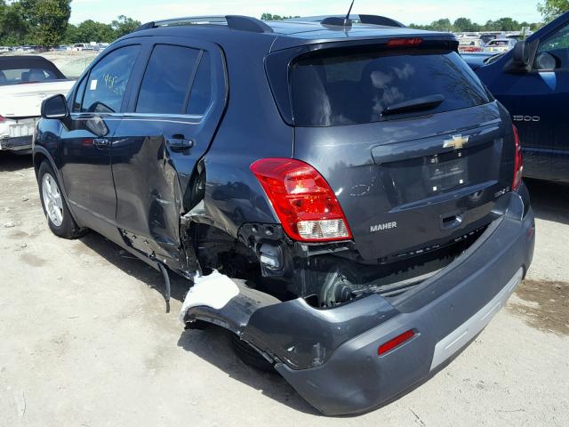 3GNCJLSB8GL239066 - 2016 CHEVROLET TRAX 1LT BLUE photo 3