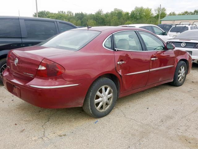 2G4WD582561181039 - 2006 BUICK LACROSSE C MAROON photo 4