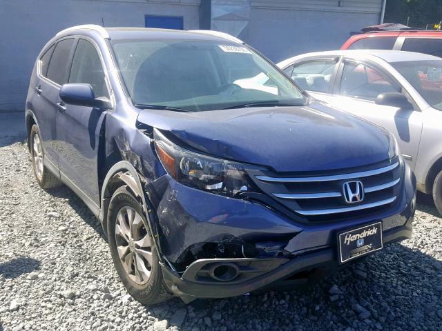 2HKRM3H76DH520307 - 2013 HONDA CR-V EXL BLUE photo 1