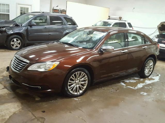 1C3CCBCG5DN598074 - 2013 CHRYSLER 200 LIMITE ORANGE photo 2