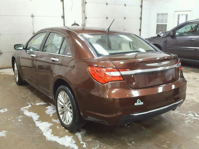 1C3CCBCG5DN598074 - 2013 CHRYSLER 200 LIMITE ORANGE photo 3