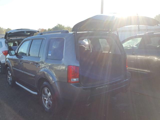 5FNYF4H74BB049619 - 2011 HONDA PILOT EXLN GRAY photo 3