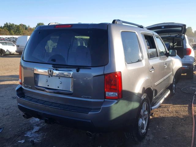 5FNYF4H74BB049619 - 2011 HONDA PILOT EXLN GRAY photo 4