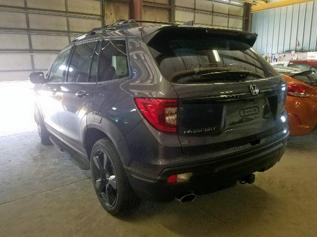 5FNYF8H04KB000219 - 2019 HONDA PASSPORT E GRAY photo 3