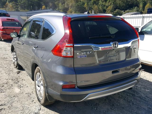 2HKRM4H70FH618189 - 2015 HONDA CR-V EXL CHARCOAL photo 3