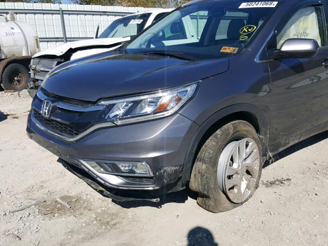 2HKRM4H70FH618189 - 2015 HONDA CR-V EXL CHARCOAL photo 9