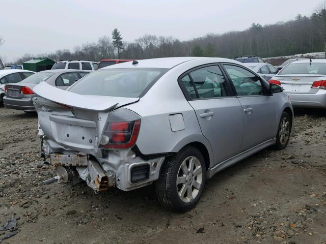 3N1AB6AP8CL638505 - 2012 NISSAN SENTRA 2.0 SILVER photo 4