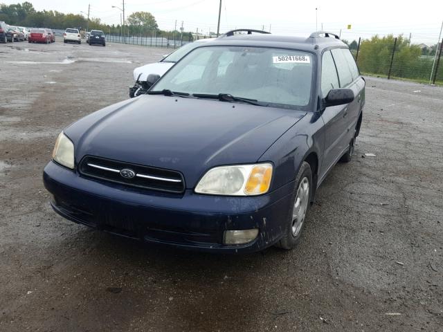 4S3BH635427301313 - 2002 SUBARU LEGACY L BLUE photo 2