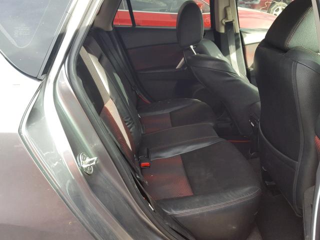 JM1BL1K36B1427497 - 2011 MAZDA SPEED 3 GRAY photo 6