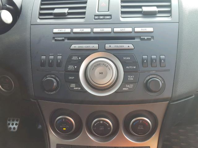 JM1BL1K36B1427497 - 2011 MAZDA SPEED 3 GRAY photo 9