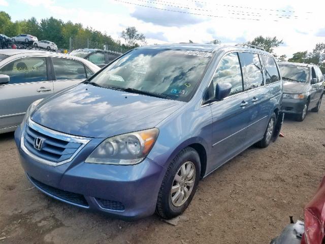 5FNRL38729B032089 - 2009 HONDA ODYSSEY EX BLUE photo 2