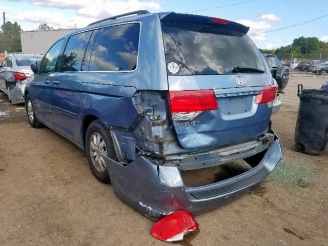 5FNRL38729B032089 - 2009 HONDA ODYSSEY EX BLUE photo 3