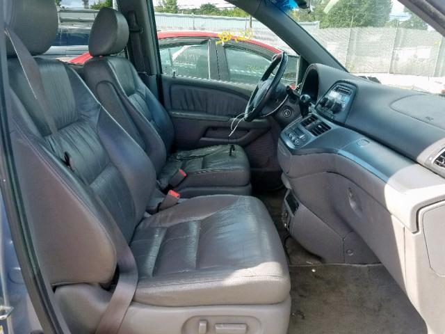 5FNRL38729B032089 - 2009 HONDA ODYSSEY EX BLUE photo 5