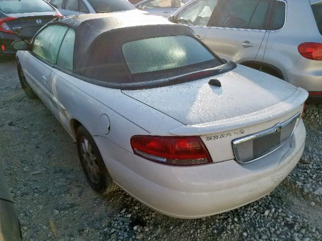 1C3EL75R74N315582 - 2004 CHRYSLER SEBRING GT WHITE photo 3