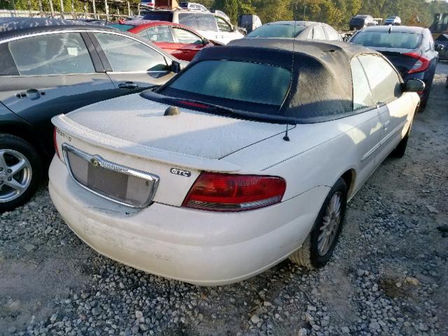 1C3EL75R74N315582 - 2004 CHRYSLER SEBRING GT WHITE photo 4