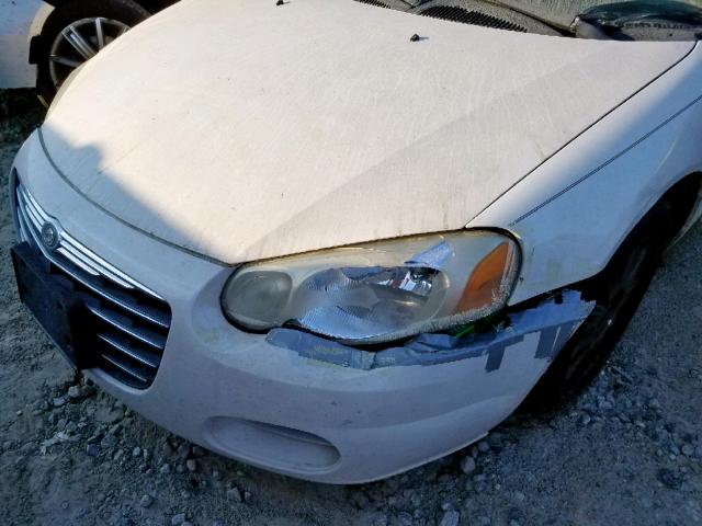 1C3EL75R74N315582 - 2004 CHRYSLER SEBRING GT WHITE photo 9