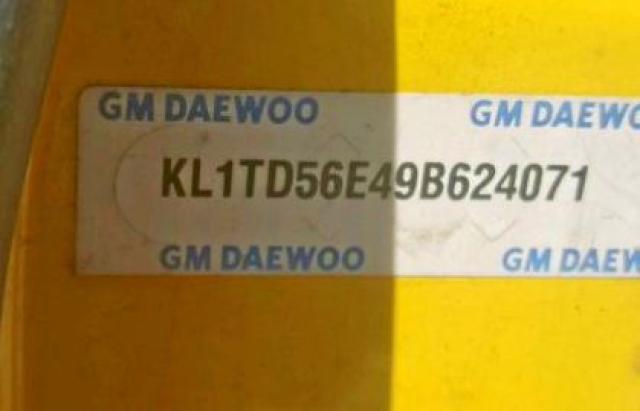 KL1TD56E49B624071 - 2009 CHEVROLET AVEO LS ყვითელი ფოტო 10