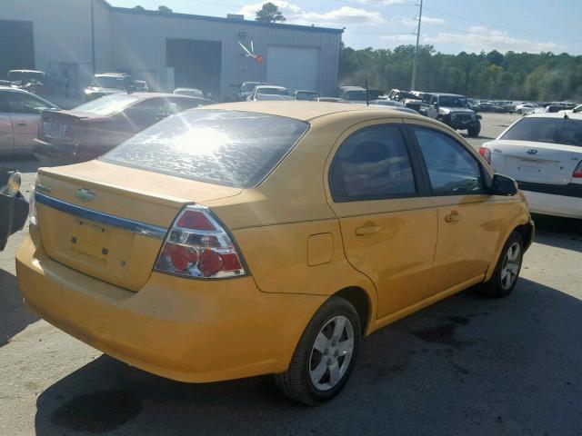 KL1TD56E49B624071 - 2009 CHEVROLET AVEO LS ყვითელი ფოტო 4
