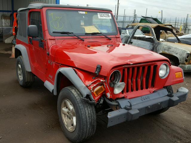 1J4FA39S85P313089 - 2005 JEEP WRANGLER X RED photo 1