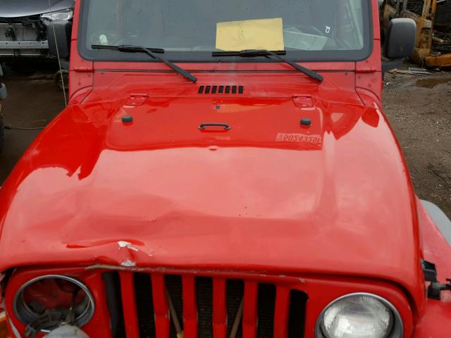 1J4FA39S85P313089 - 2005 JEEP WRANGLER X RED photo 7