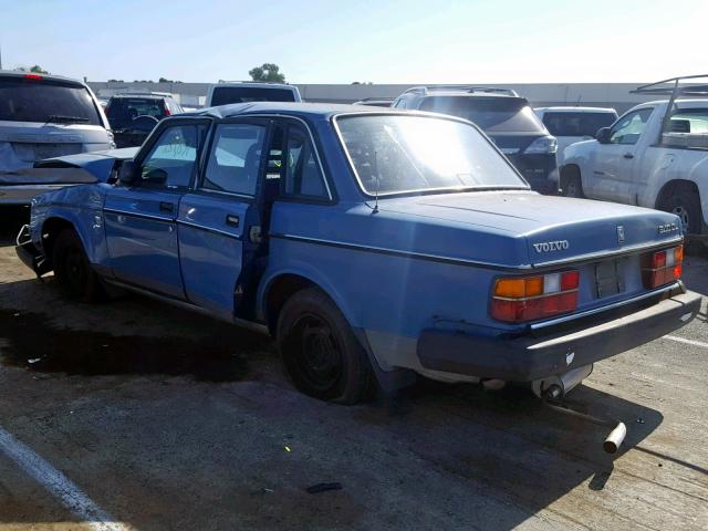 YV1AX8846H1220166 - 1987 VOLVO 244 DL BLUE photo 3