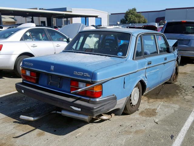 YV1AX8846H1220166 - 1987 VOLVO 244 DL BLUE photo 4