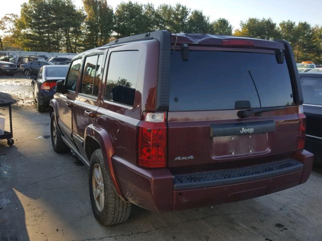 1J8HG48KX7C518341 - 2007 JEEP COMMANDER RED photo 3
