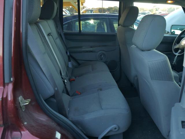 1J8HG48KX7C518341 - 2007 JEEP COMMANDER RED photo 6