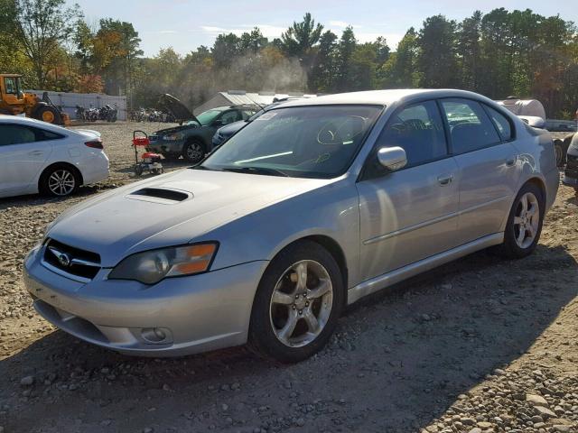 4S3BL686254211602 - 2005 SUBARU LEGACY GT SILVER photo 2