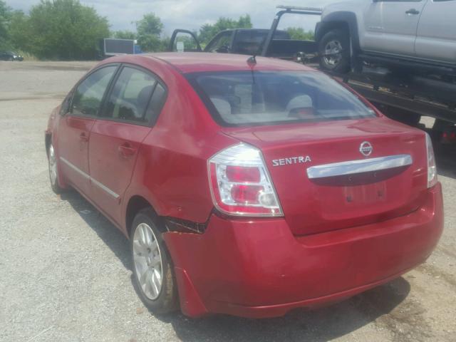 3N1AB6AP1AL603267 - 2010 NISSAN SENTRA 2.0 RED photo 3