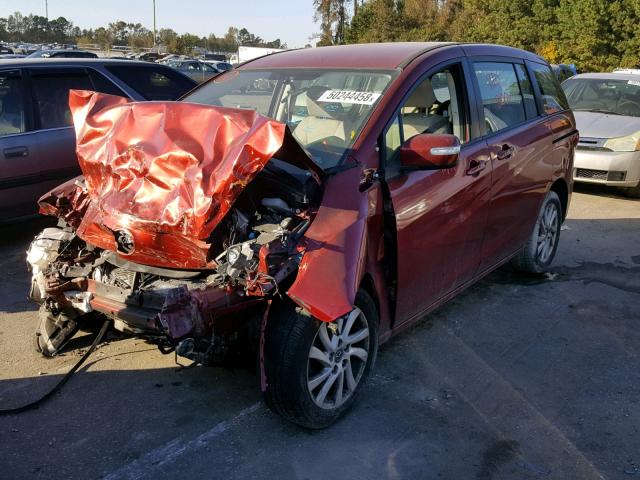 JM1CW2BL9D0145445 - 2013 MAZDA 5 RED photo 2