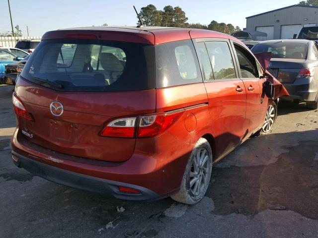 JM1CW2BL9D0145445 - 2013 MAZDA 5 RED photo 4