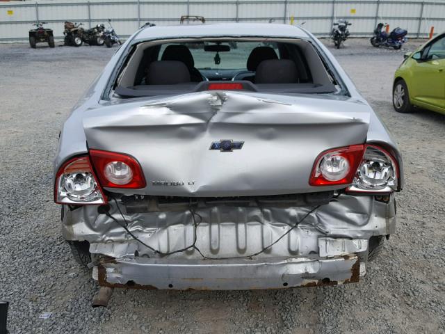 1G1ZC5E00CF331076 - 2012 CHEVROLET MALIBU 1LT SILVER photo 9