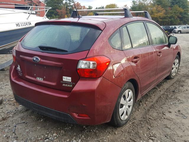 JF1GPAA66E9262035 - 2014 SUBARU IMPREZA BA RED photo 4