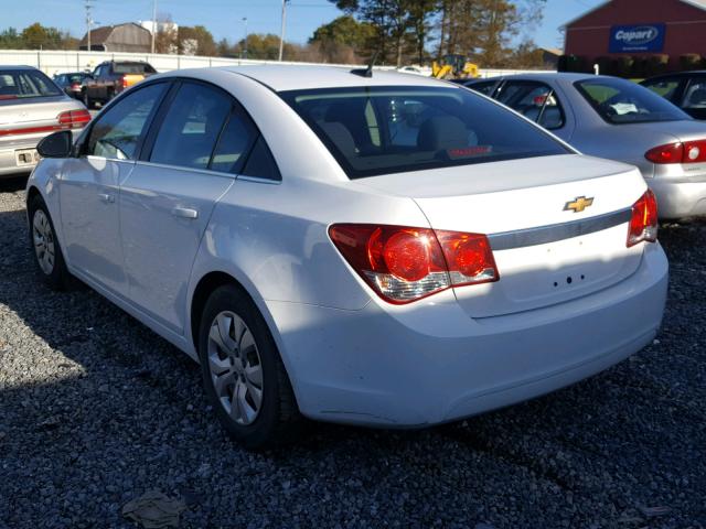 1G1PD5SH7C7258409 - 2012 CHEVROLET CRUZE LS WHITE photo 3