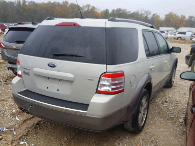 1FMDK02W48GA11885 - 2008 FORD TAURUS X S TAN photo 4