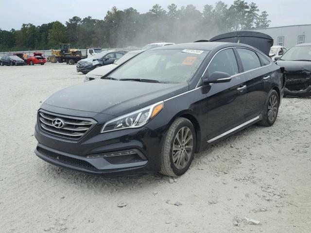 5NPE34AF2GH393925 - 2016 HYUNDAI SONATA SPO BLACK photo 2