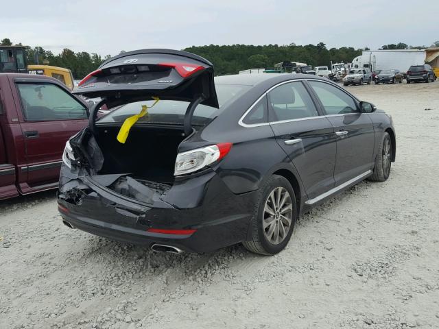 5NPE34AF2GH393925 - 2016 HYUNDAI SONATA SPO BLACK photo 4