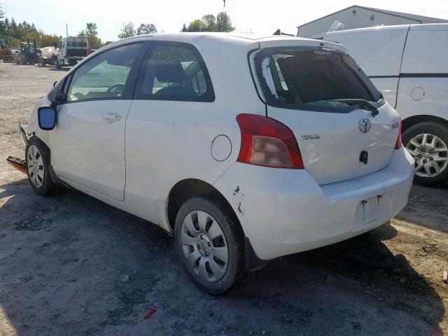 JTDJT923185157722 - 2008 TOYOTA YARIS WHITE photo 3