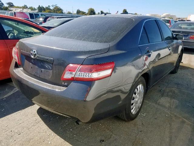 4T4BF3EKXBR152240 - 2011 TOYOTA CAMRY BASE CHARCOAL photo 4