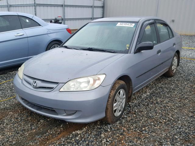 2HGES16305H606314 - 2005 HONDA CIVIC DX V SILVER photo 2