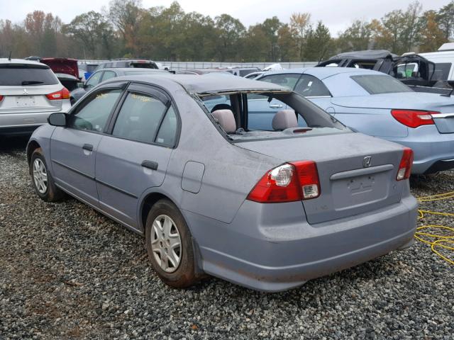 2HGES16305H606314 - 2005 HONDA CIVIC DX V SILVER photo 3