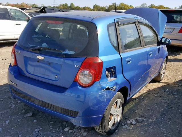 KL1TD6DE1AB007658 - 2010 CHEVROLET AVEO LS BLUE photo 4